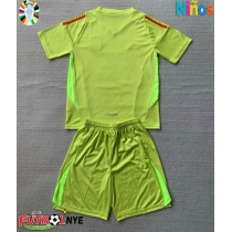 Camiseta Italia Portero Primera Equipación para niños Eurocopa 2024 manga corta (+ pantalones cortos)